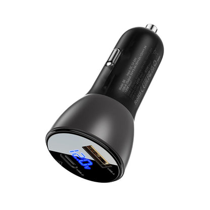 Acefast Auto-oplader B6, 63W, 3.6A, 1 x USB-A - 1 x USB-C, Zwart
