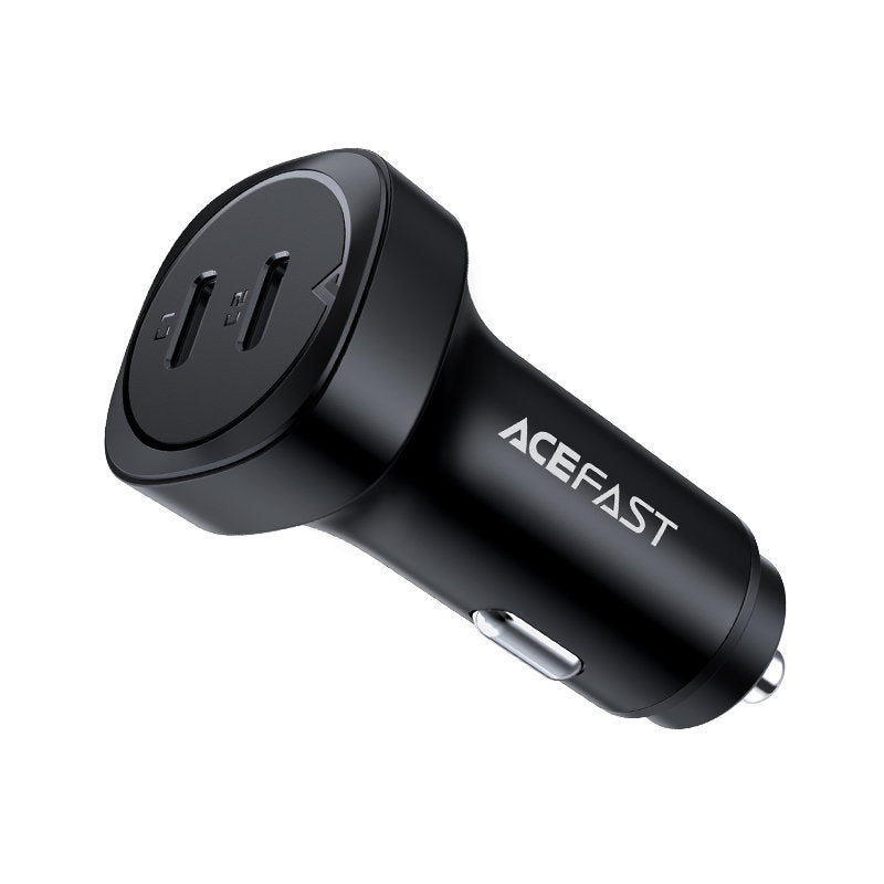 Auto Oplader Acefast B2, 72W, 3A, 2 x USB-C, Zwart