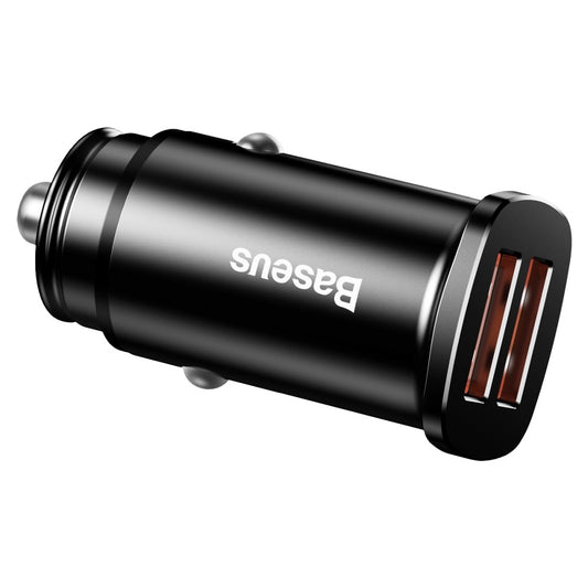 Baseus BS-C15Q Car Charger, 30W, 5A, 2 x USB-A, Black CCALL-DS01