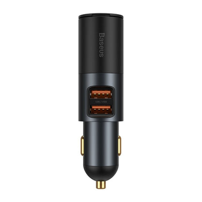 Baseus Share Together Car Charger, 120W, 3A, 1 x Cigarette Lighter Extension - 2 x USB-A, Black CCBT-D0G 