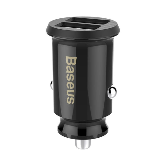 Baseus Grain Car Charger, 10W, 2.4A, 2 x USB-A, Black CCALL-ML01