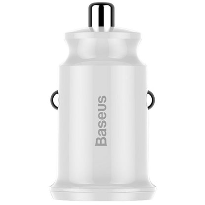 Baseus Grain Car Charger, 10.5W, 2.1A, 2 x USB-A, White CCALL-ML02