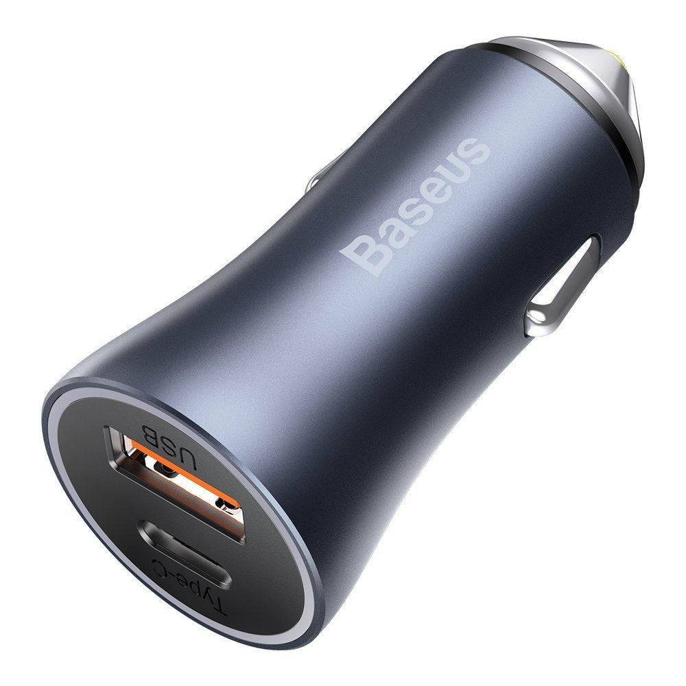 Baseus Golden Contactor Pro Car Charger, 40W, 3A, 1 x USB-A - 1 x USB-C, Gray CCJD-0G