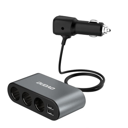 Dudao R1 Pro Aanstekeruitbreiding, 3 Uitgangen, 2 x USB-A, Display