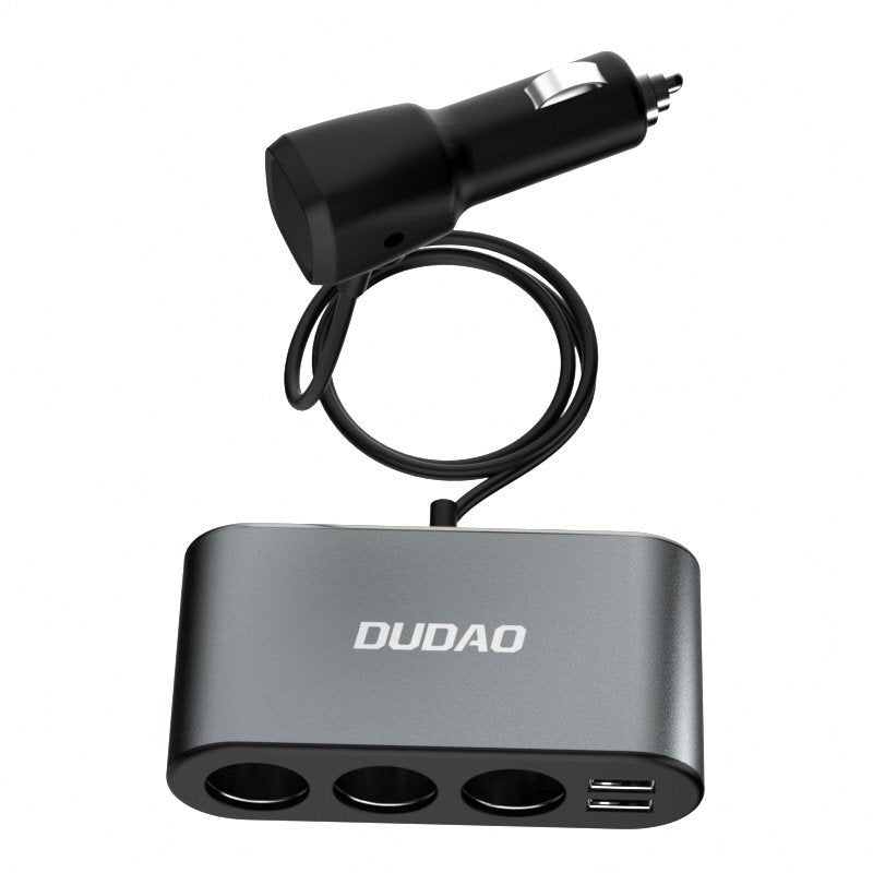 Dudao R1 Pro Aanstekeruitbreiding, 3 Uitgangen, 2 x USB-A, Display