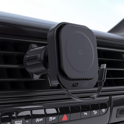 Draadloze Auto Oplader Acefast D32, 15W, 1.67A, Zwart