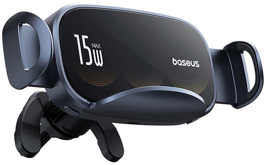 Draadloze Auto Oplader Baseus LightChaser, 15W, 1.67A, Zwart, Opnieuw verzegeld C40355901111-00