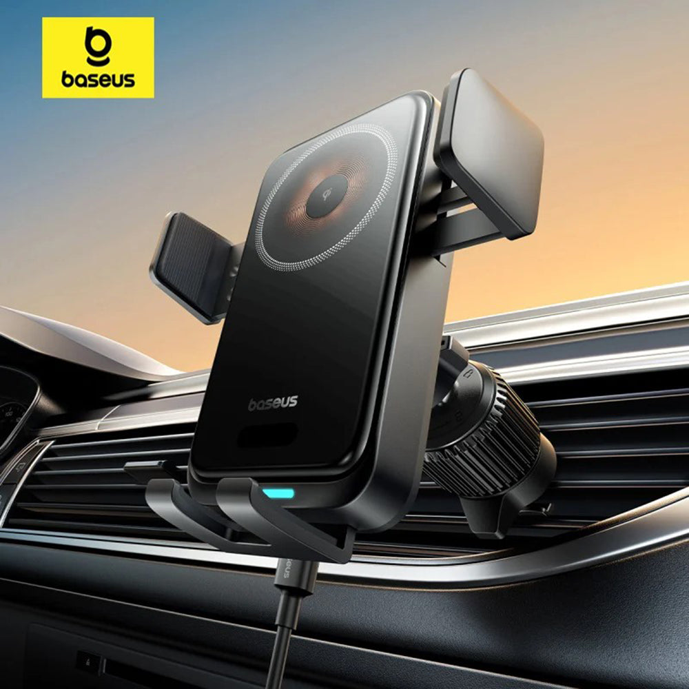Baseus Wisdom Pro Vent Wireless Car Charger, 15W, 1.67A, Black C40381501123-00