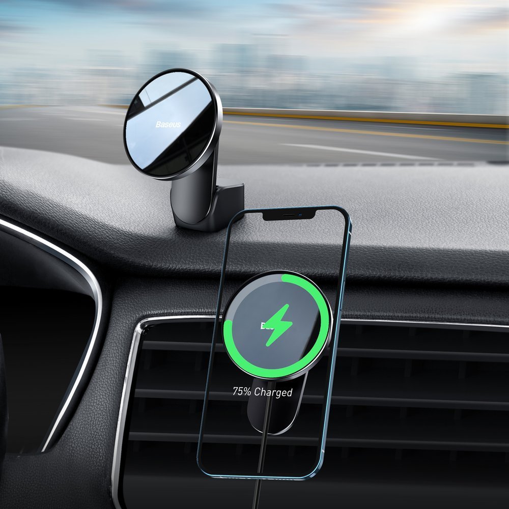 Baseus Big Energy Wireless Car Charger, 15W, 1.67A, Black WXJN-01