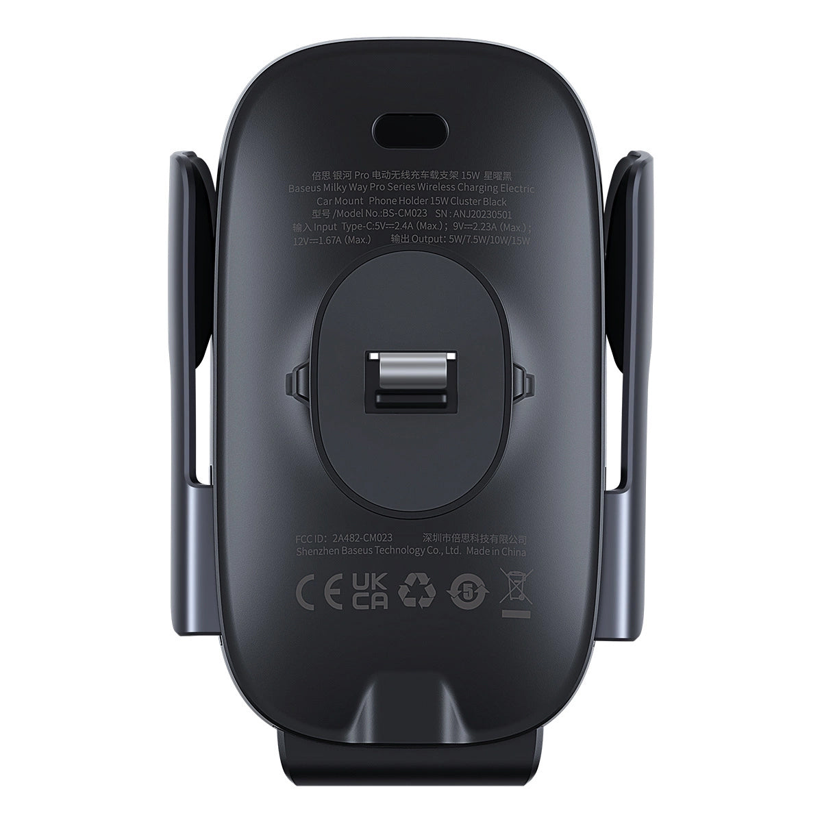 Baseus Milky Way Pro Series Wireless Car Charger, 15W, 1.67A, Black C40357000111-00