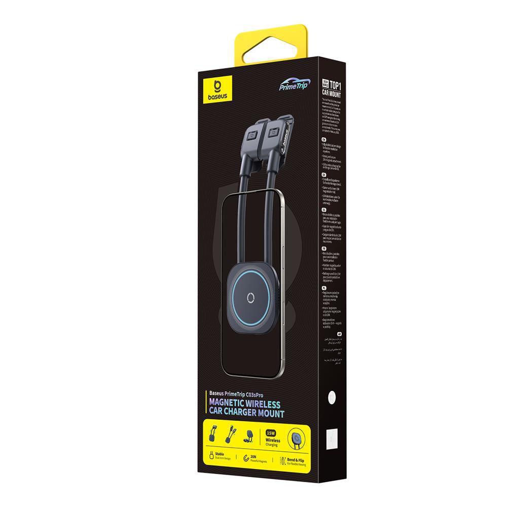 Draadloze Auto Oplader Baseus PrimeTrip C03s Pro, 15W, 1.67A, Zwart C0013803