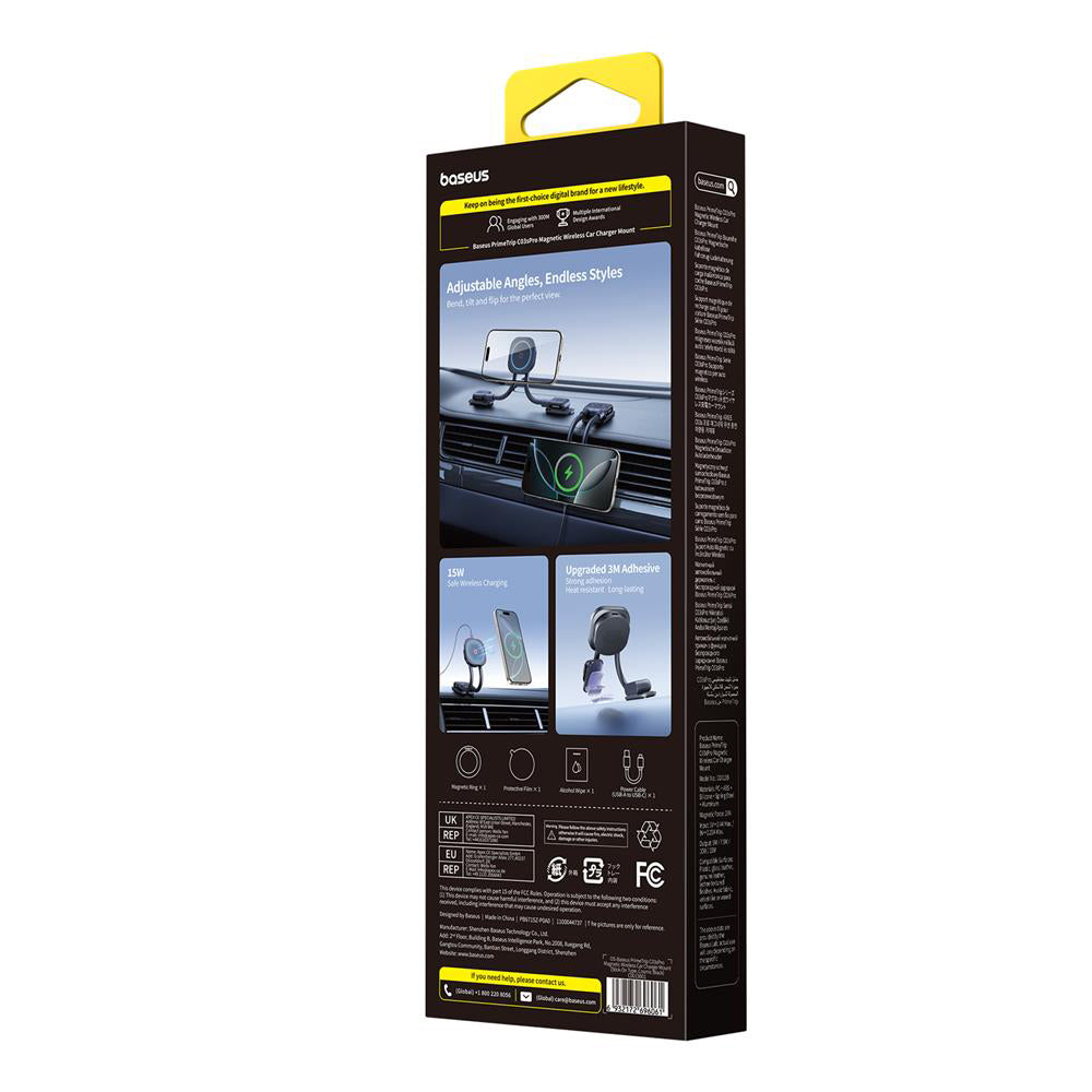 Draadloze Auto Oplader Baseus PrimeTrip C03s Pro, 15W, 1.67A, Zwart C0013803