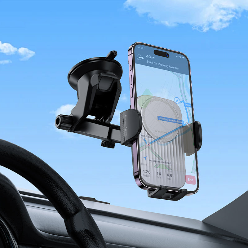 Wireless Car Charger Borofone BH222 Leading, 15W, 1.67A, Black