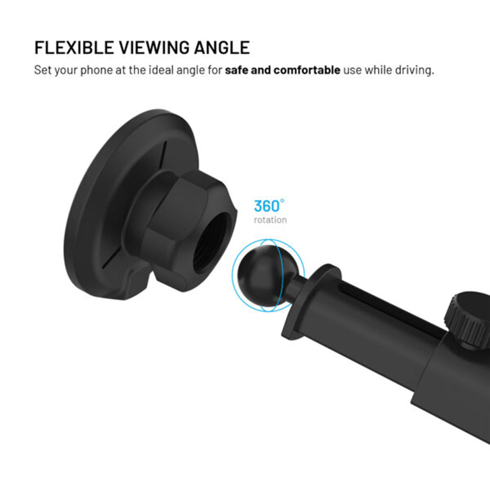 Draadloze Auto Oplader Fixed MagRound 2 XL, 15W, 1.67A, Zwart