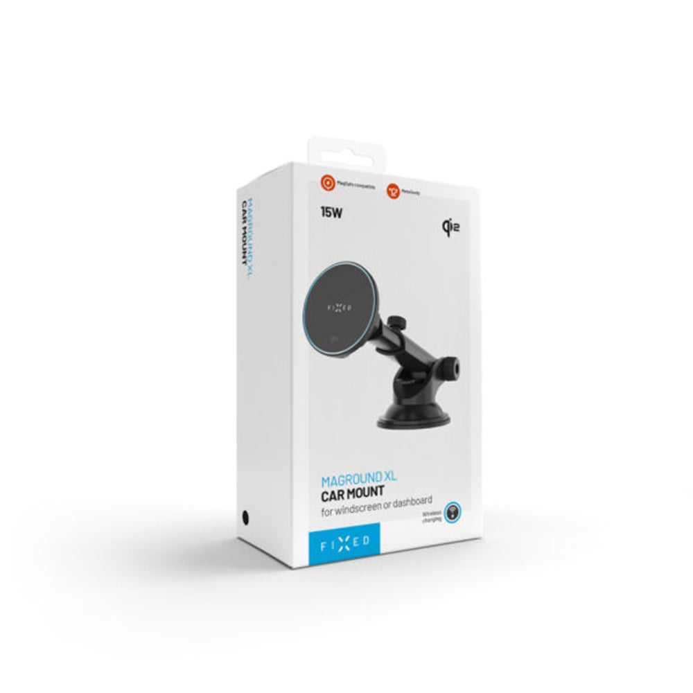 Draadloze Auto Oplader Fixed MagRound 2 XL, 15W, 1.67A, Zwart