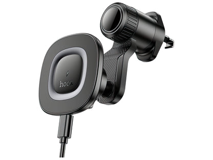 Draadloze Auto Oplader HOCO HW30, 15W, 1.67A, Zwart