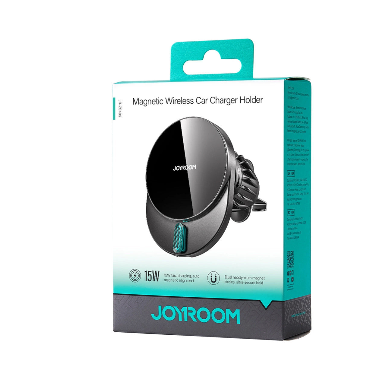 Draadloze Auto Oplader Joyroom JR-ZS409, 15W, 1.67A, Zwart