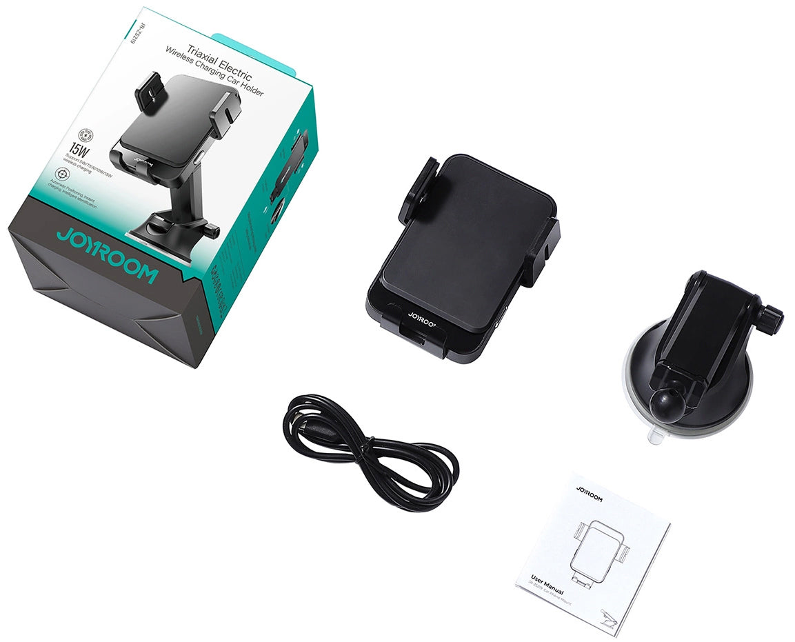 Draadloze Auto Oplader Joyroom JR-ZS219, 15W, 1.67A, Zwart