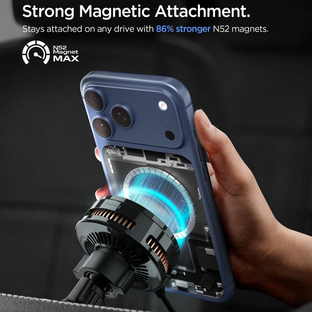 Spigen Essential Wireless Car Charger, 25W, 1.67A, Black ACP10511