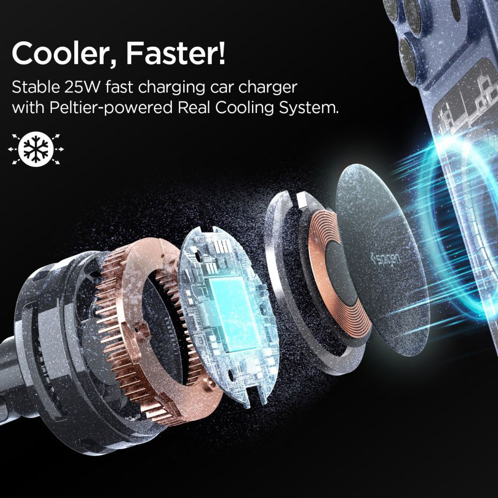 Spigen Essential Wireless Car Charger, 25W, 1.67A, Black ACP10511