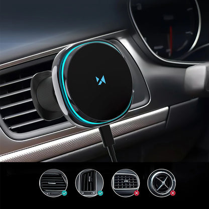 Draadloze Auto Oplader WZK WCT5-Q6S2Y, 15W, 1.67A, Zwart