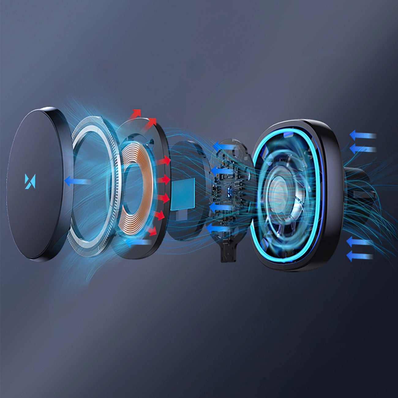 Draadloze Auto Oplader WZK WCT5-Q6S2Y, 15W, 1.67A, Zwart