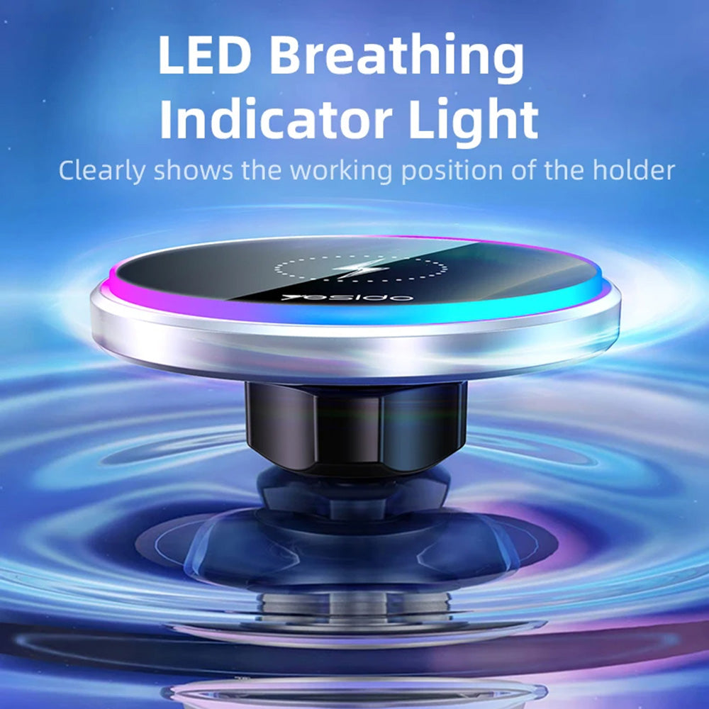 Draadloze Auto Oplader Yesido C292, 15W, 1.67A, Zwart