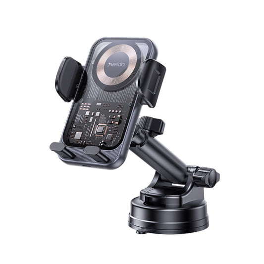 Draadloze Auto Oplader Yesido C307, 15W, 1.67A, Zwart