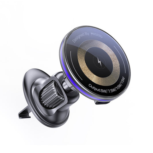 Draadloze Auto Oplader Yesido C308, 15W, 1.67A, Zwart