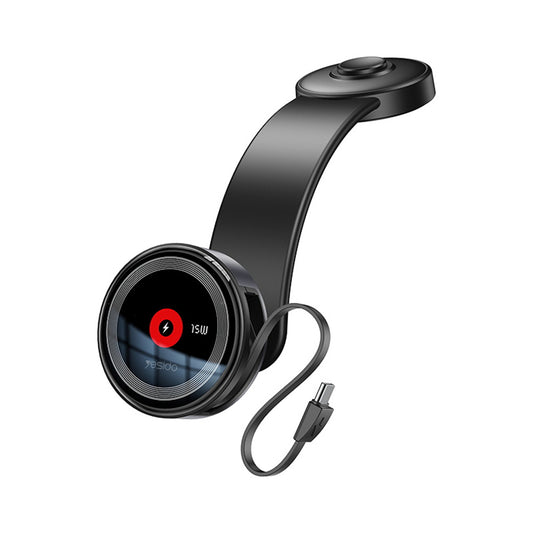 Draadloze Auto Oplader Yesido C314, 15W, 1.67A, Zwart