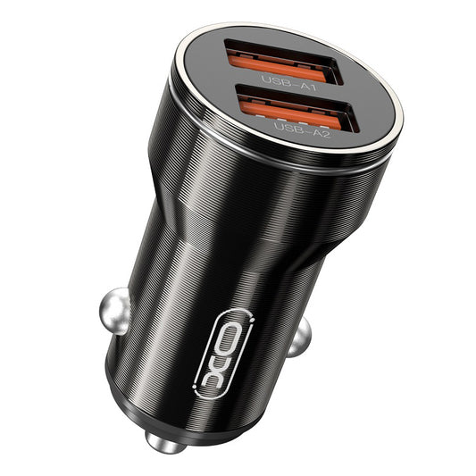 Auto Oplader XO Design CC48, 12W, 2.4A, Zwart