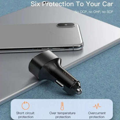 Auto-oplader Yesido Y46, 42W, 3A, 3 x USB-A, Zwart