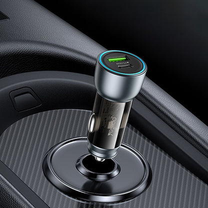 Autolader Yesido Y49, 30W, 3A, 1 x USB-A - 1 x USB-C, Grijs