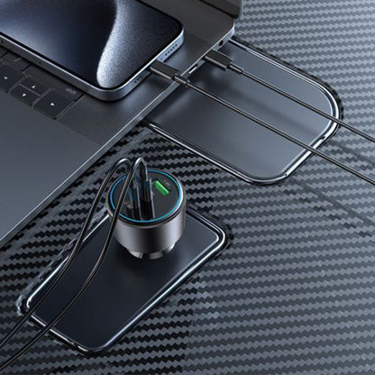 Autolader Yesido Y59, 200W, 5A, 1 x USB-A - 2 x USB-C, Zwart