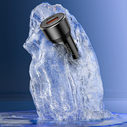 Autolader Yesido Y64, 50W, 3A, 1 x USB-A - 1 x USB-C, Zwart