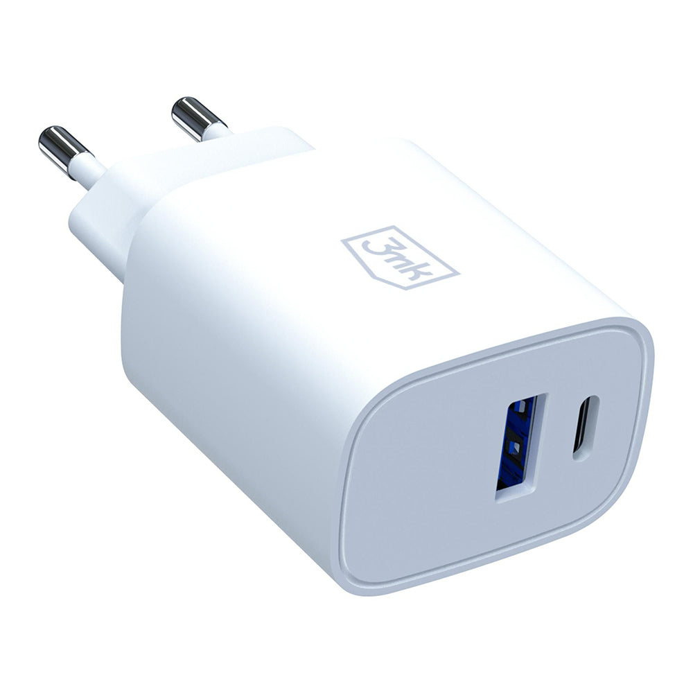 3MK FlowPower Netlader, 30W, 1 x USB-A - 1 x USB-C, Wit