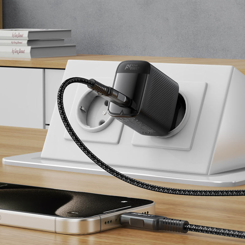 Netwerkoplader Acefast A112, 45W, 3A, 1 x USB-C, Zwart