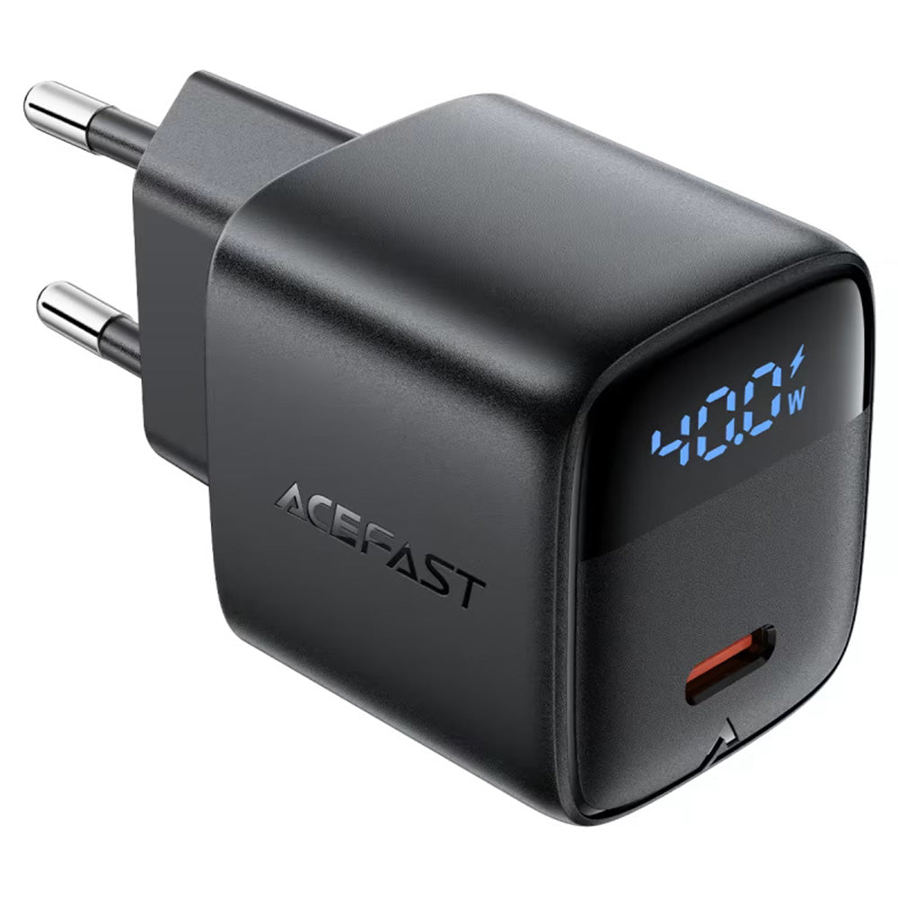 Acefast A135 Display Netwerkoplader, 45W, 3A, 1 x USB-C, Zwart