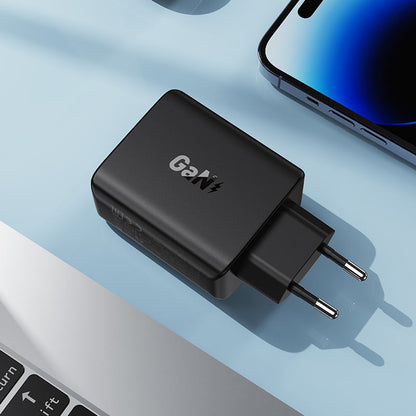 Acefast A61 Netlader, 45W, 3A, 2 x USB-A - 2 x USB-C, Zwart