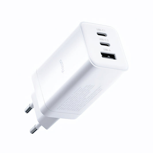 Allity Netwerkoplader. ATC-01-65WACC Fast, 65W, 3.25A, 1 x USB-A - 2 x USB-C, Wit