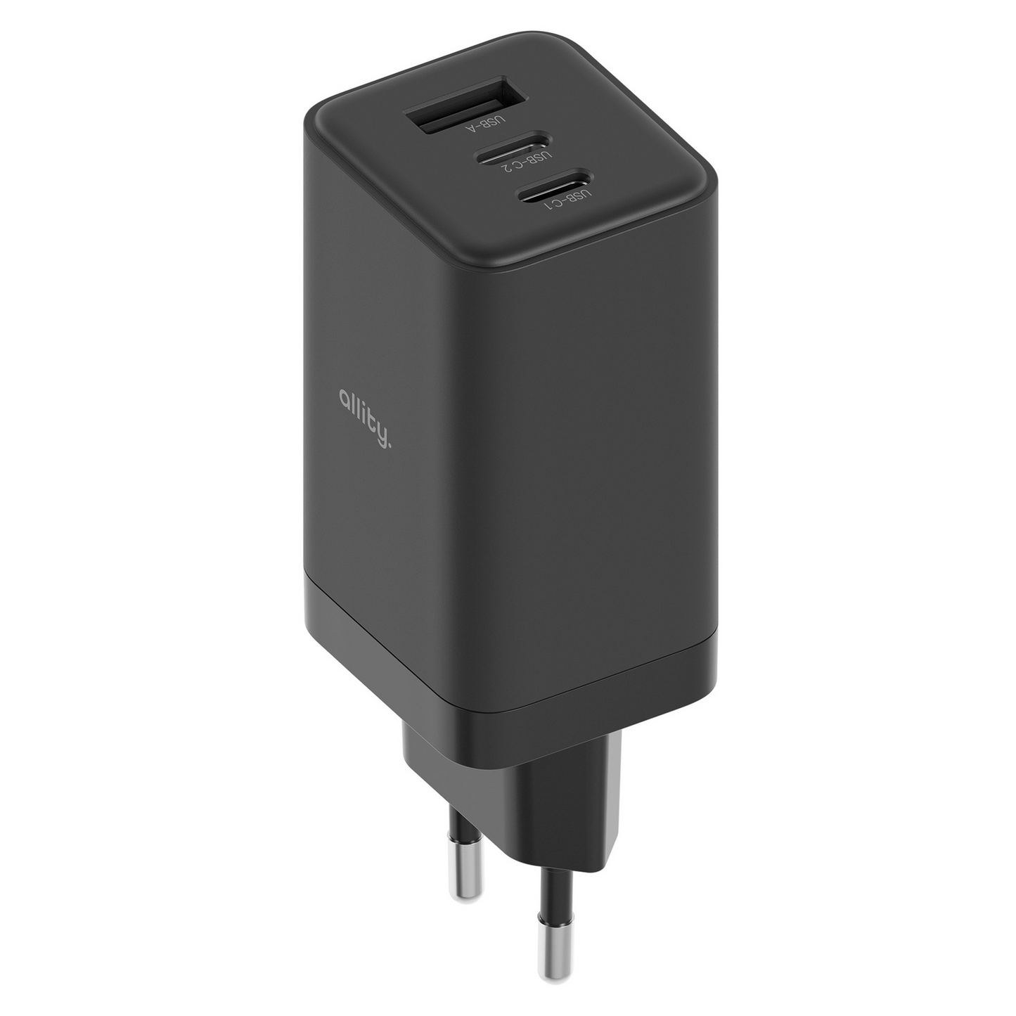 Allity Netwerkoplader. ATC-01-65WACC Fast, 65W, 3.25A, 1 x USB-A - 2 x USB-C, Zwart