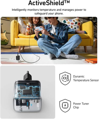 Anker 312 Ace Netlader, 25W, 1 x USB-C, Zwart A2642G11