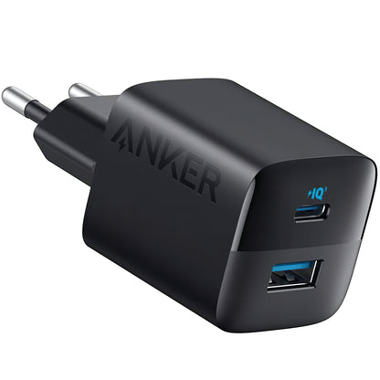 Anker 323 Network Charger, 33W, 3A, 1 x USB-A - 1 x USB-C, Black A2331G11