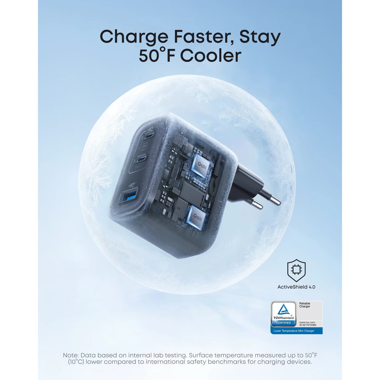 Anker Nano Netwerkoplader, 70W, 3.5A, 1 x USB-A - 2 x USB-C, Zwart A121AL11