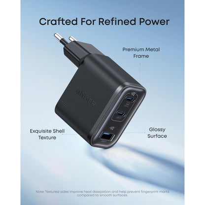 Anker Nano Netwerkoplader, 70W, 3.5A, 1 x USB-A - 2 x USB-C, Zwart A121AL11