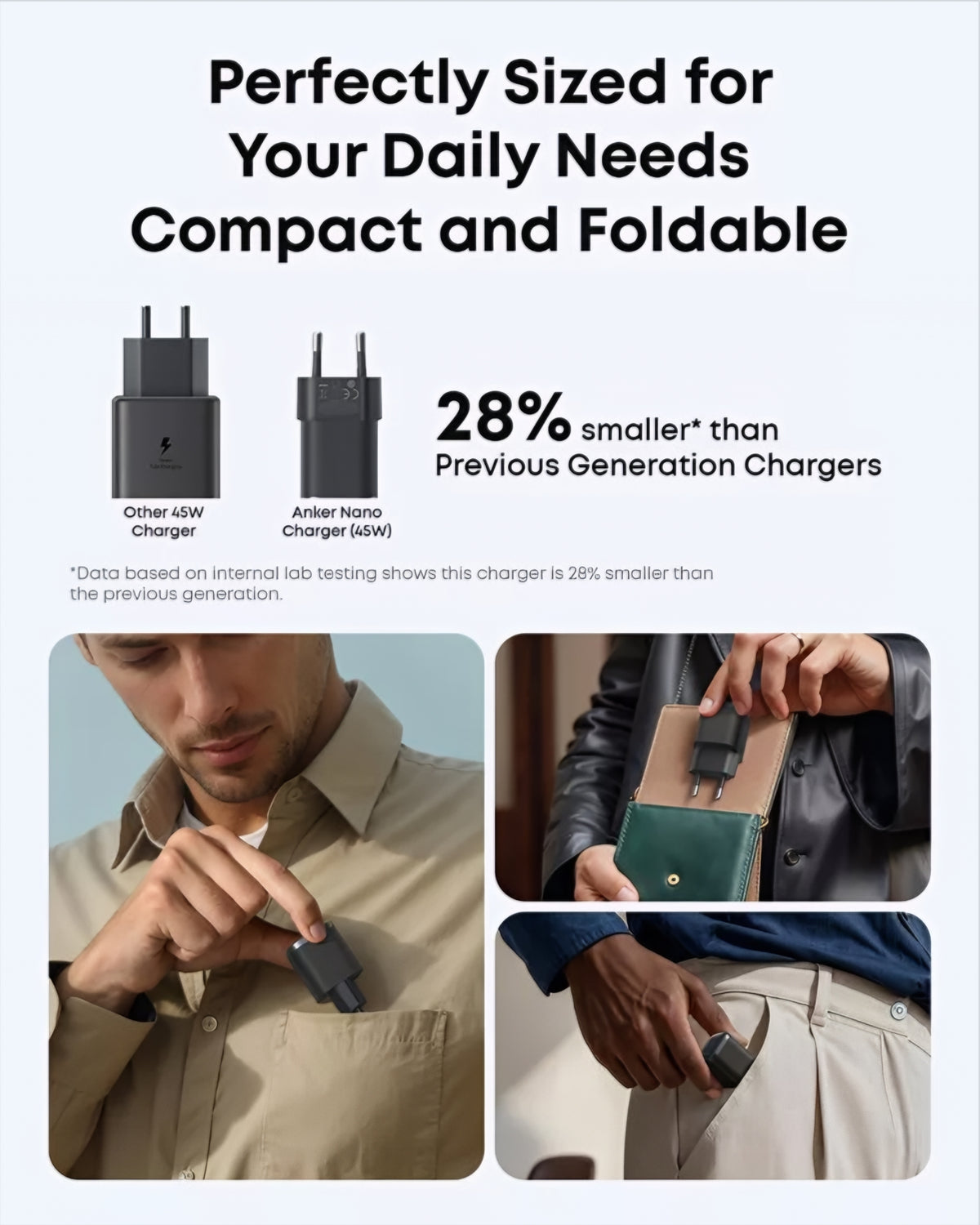 Anker Nano Netadapter, 45W, 3A, 1 x USB-C, Zwart A2692L11