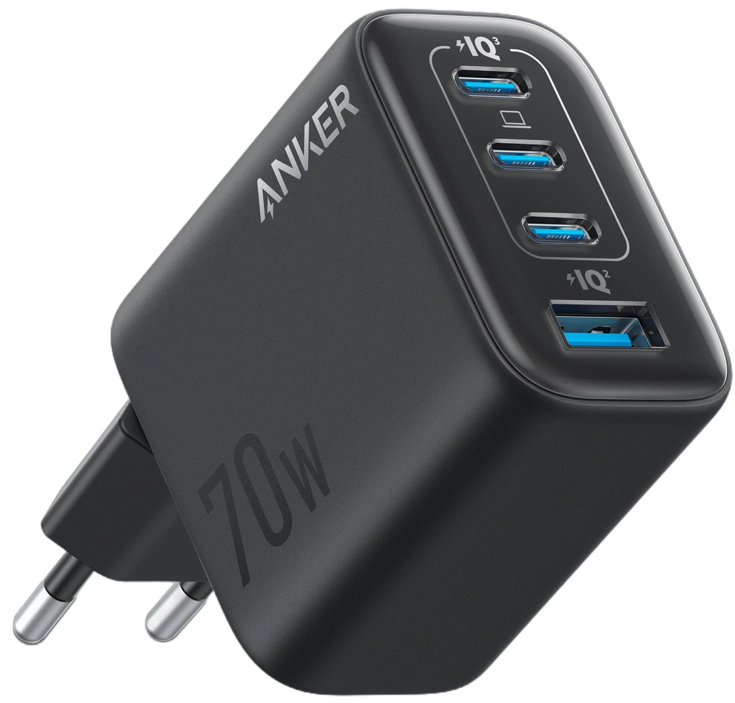 Anker Zolo Netwerkoplader, 70W, 3.5A, 1 x USB-A - 3 x USB-C, Zwart A121CG11