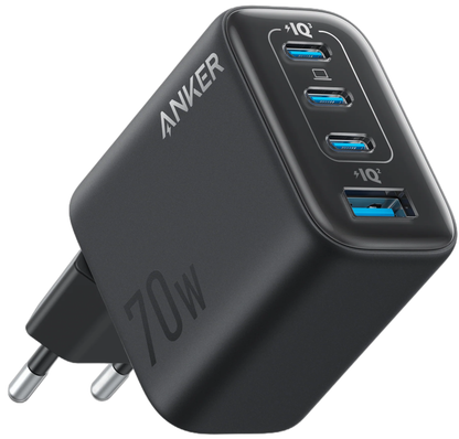 Anker Zolo Netwerkoplader, 70W, 3.5A, 1 x USB-A - 3 x USB-C, Zwart A121CG11
