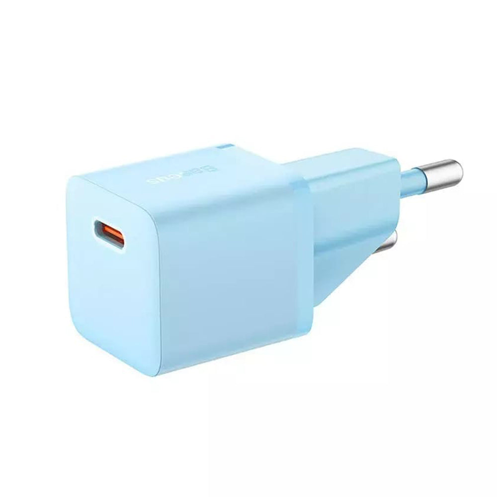 Baseus GaN Mini 1C Netwerkoplader, 20W, 3A, 1 x USB-C, Blauw CCGN050103