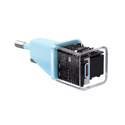 Baseus GaN Mini 1C Netwerkoplader, 20W, 3A, 1 x USB-C, Blauw CCGN050103